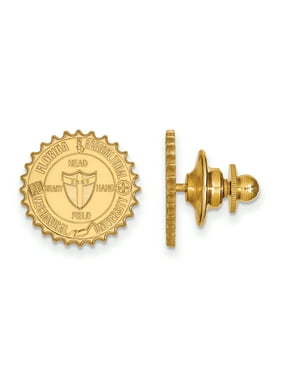 Roy Rose Jewelry Sterling Silver with 14K Yellow Gold-plated LogoArt George Mason University Crest Cuff Links 